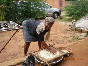 Soeur Nadia Cleaning Corn