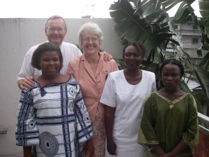 Julianne and Daughter Josianne with Nadia, the Fon translator