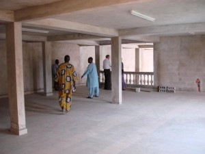 Large room of building under construction