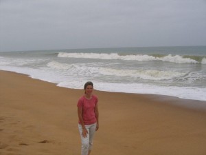 Marlene enjoying the Ocean